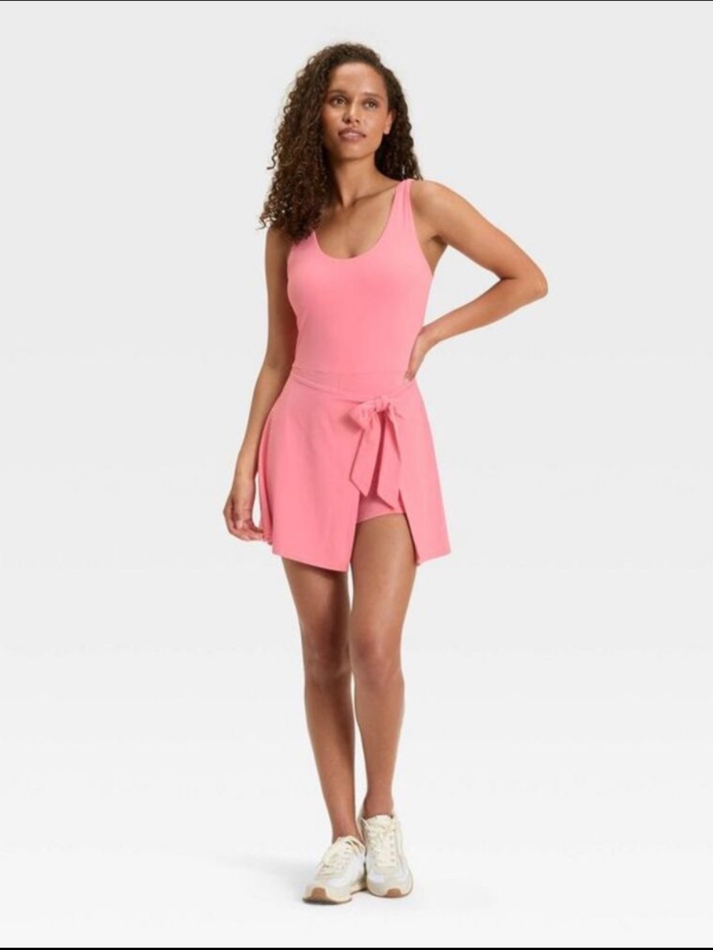 JoyLab Pink Tie-Waist Athletic Skort Dress Tank XL NWT - Picture 3 of 3
